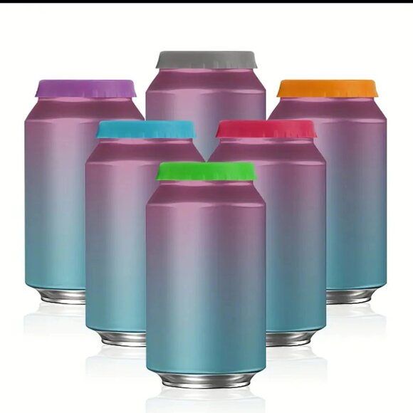 New! Silicone Soda Can Lids 2 Pack No Spill Soda Beverage Lid Coke Tight Sealed! - Picture 7 of 7
